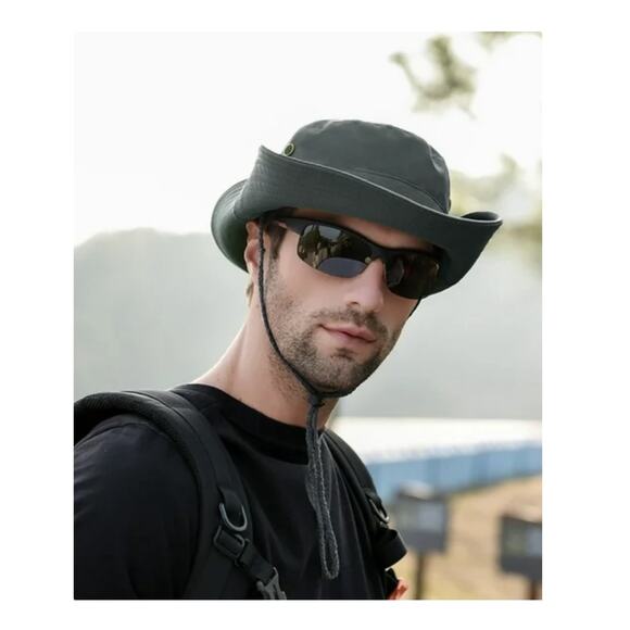 BUCKET HAT Fisherman Summer Beach Men Women 14” Brim Snap Up Side Packable Beach - Picture 9 of 10